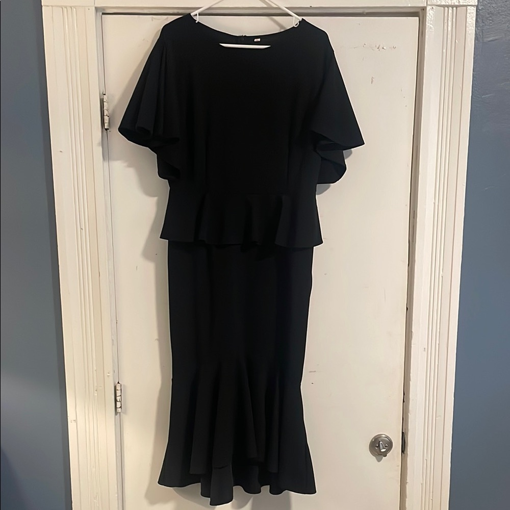 Chic Black Ruffle Dress